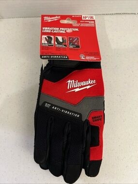 Men's Anti-Vibration Work Gloves - Red/Black/Gray, 10"/XL NWT